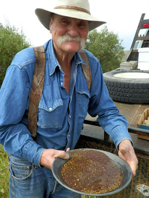 Panning for garnets in the Sweetwater River