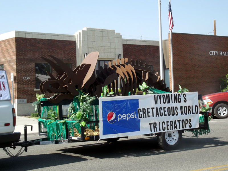 This large Triceratops skeleton, constructed by by Richard Heumier, is available for loan to member clubs for use at Rock Shows.